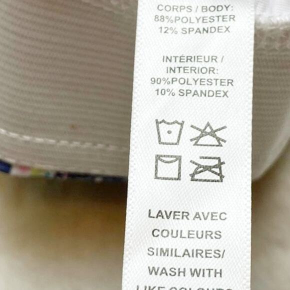 Tee Time Pastel Floral Pleated Golf Skort‎ Elastic Waist Side Zip Size Large - Picture 6 of 10